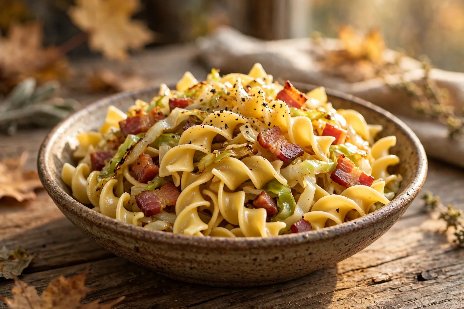Bacon-Cabbage Noodles
