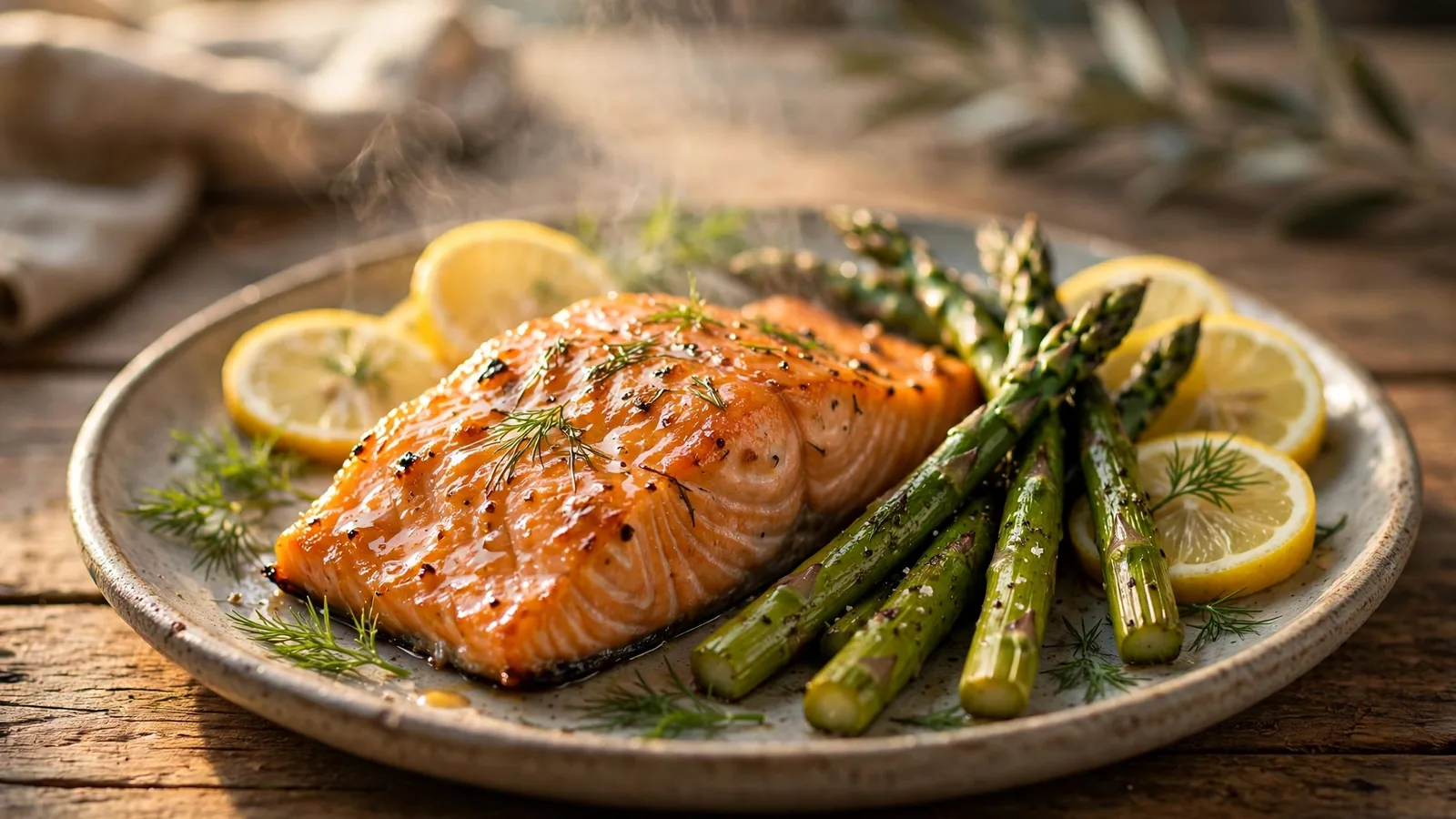 Baked Salmon with Asparagus
