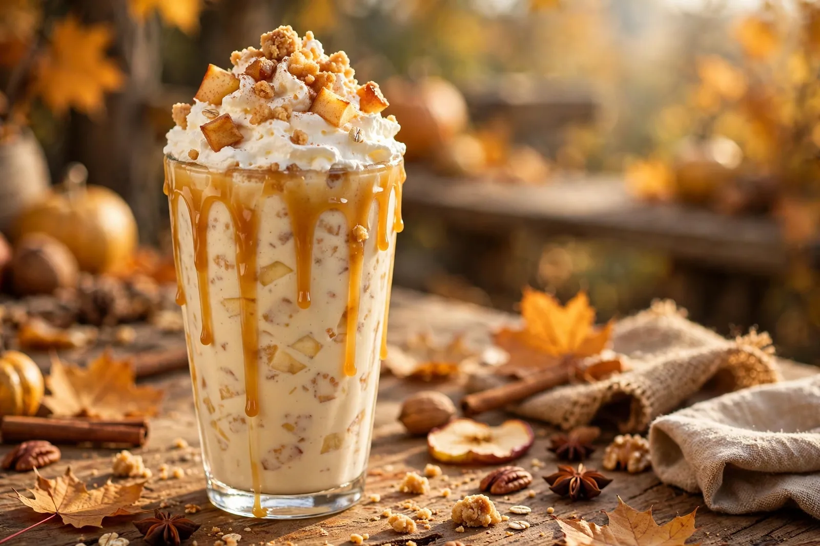 Caramel Apple Pie Milkshakes