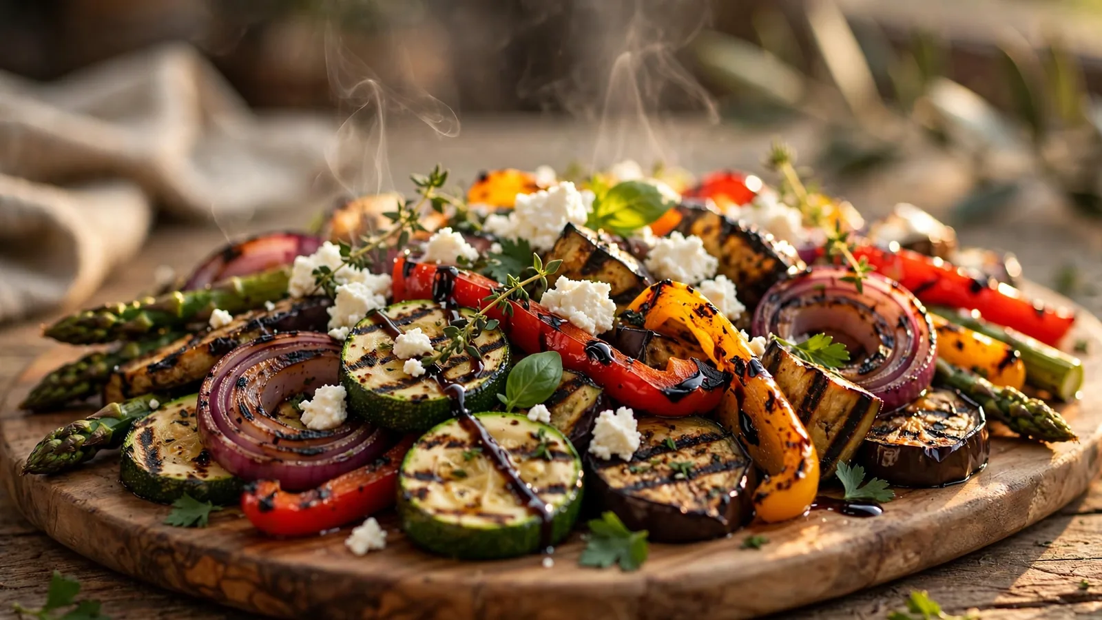 Grilled Vegetables with Feta