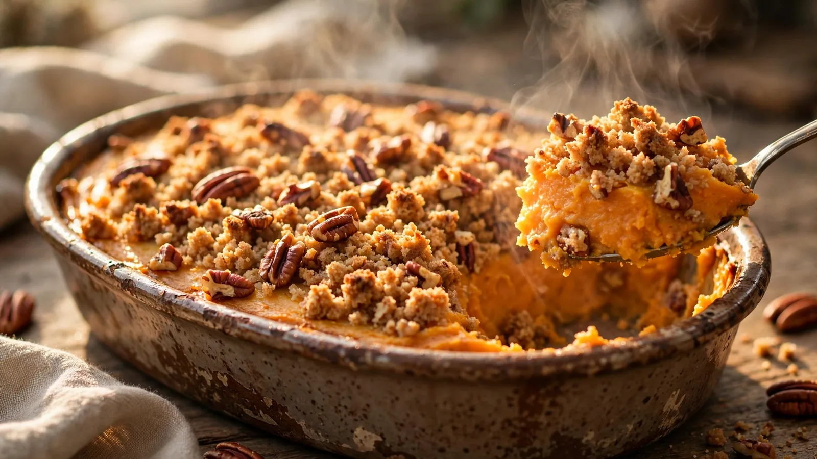 Sweet Potato Casserole with Pecans