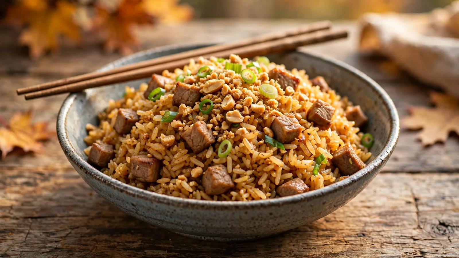 Thai Peanut Pork & Veggie Fried Rice